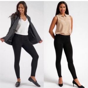 Betabrand Dress Pant Yoga Pants Skinny Black XS Petite Ponte Knit